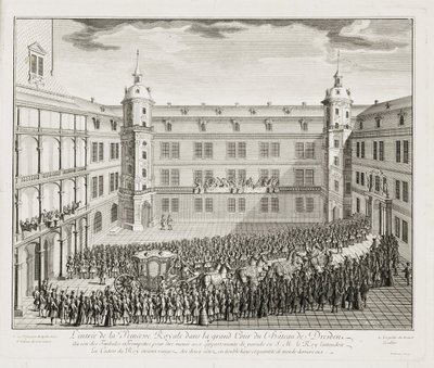 Palacio de Dresde, Gran Patio en la llegada de la Archiduquesa María Josefa de Quirijn Fonbonne